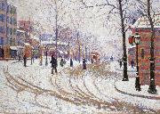 Paul Signac snow boulevard de clichy pa ris France oil painting artist